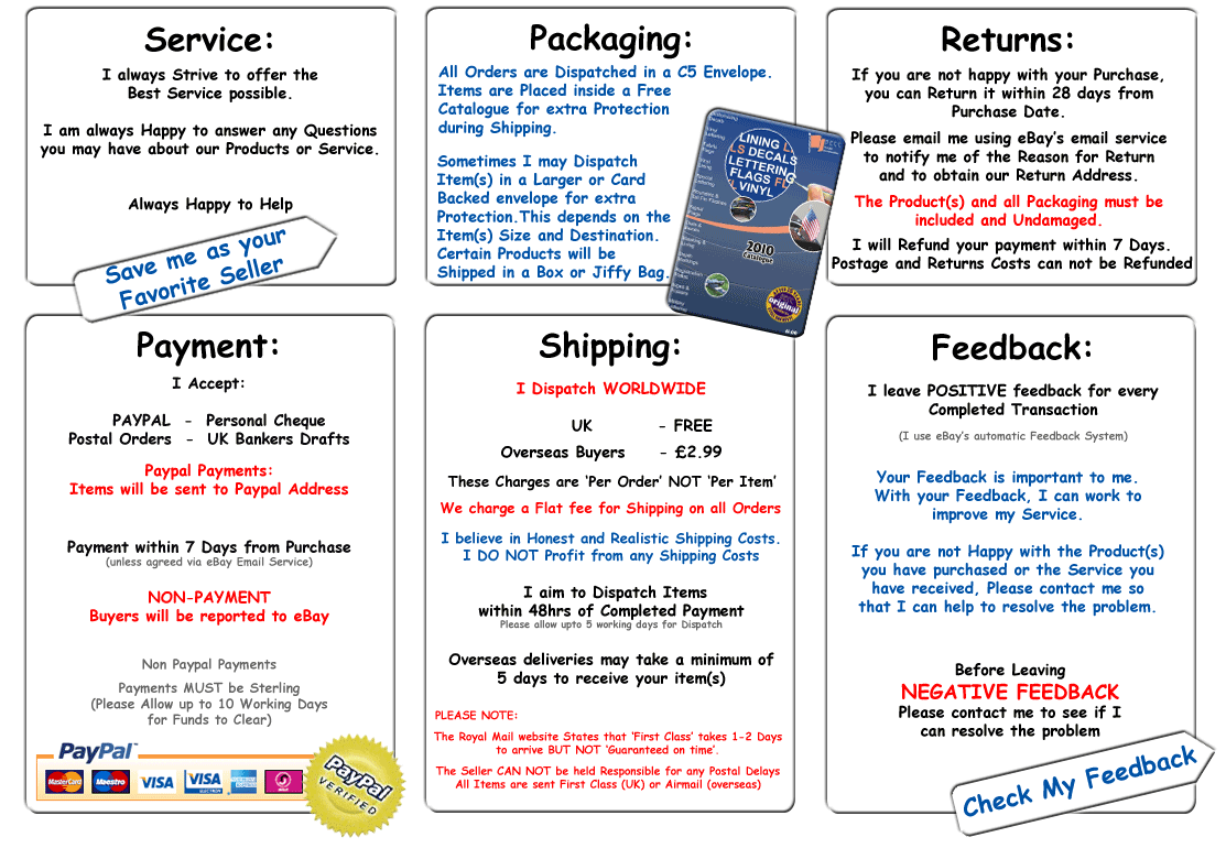 Sail-RC.com  -  Service Terms